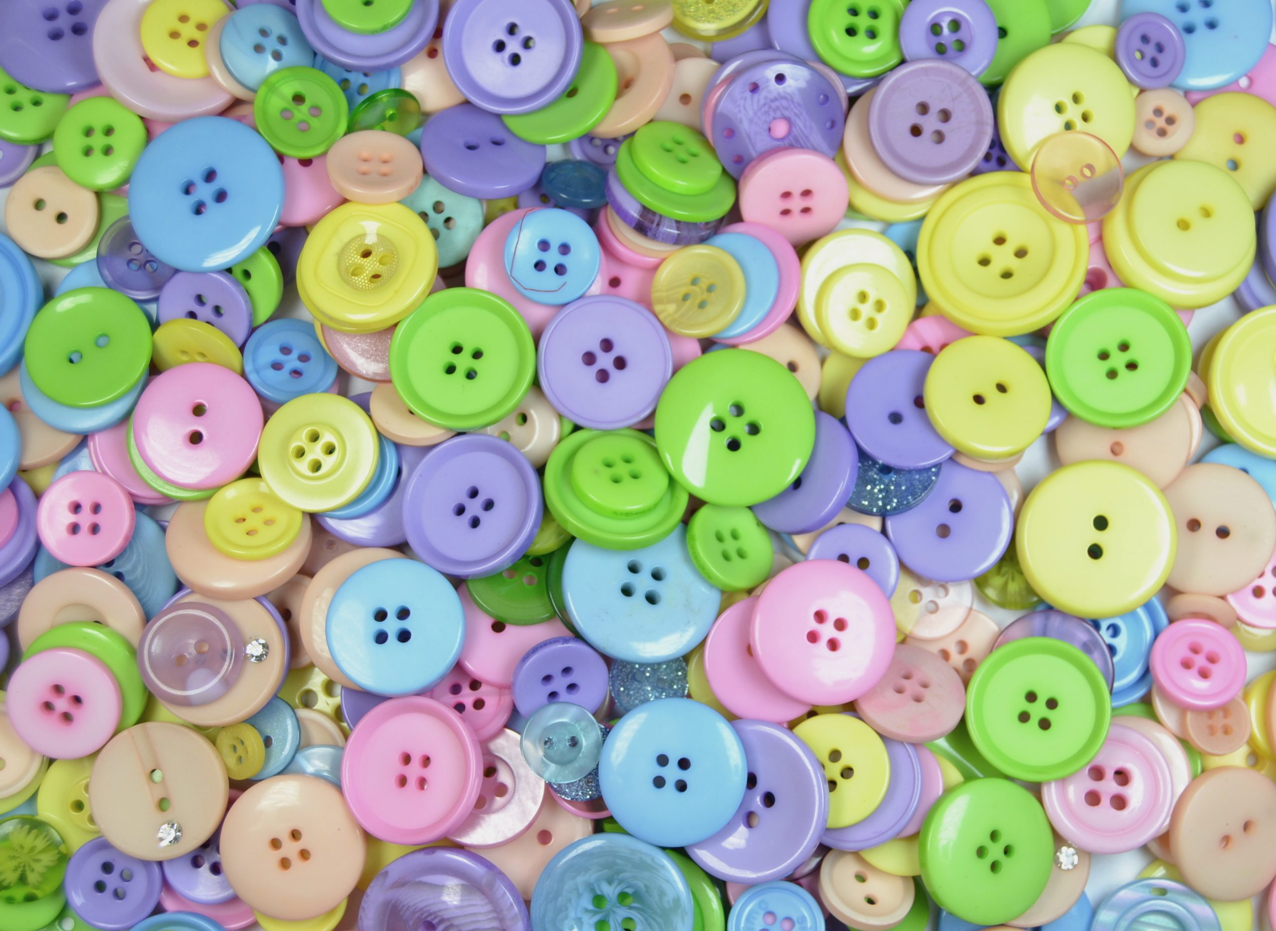 celloexpress Pack of 50g PASTEL BUTTONS Mixed Colours and Mixed Sizes of Various Buttons for Sewing and Crafting