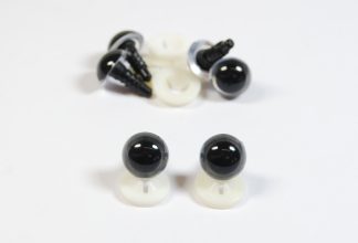 Pack of 3 Pairs - 10mm CLEAR Transparent Eyes with Plastic Backs