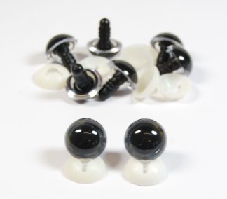 Pack of 4 Pairs - 18mm CLEAR Transparent Eyes with Plastic Backs