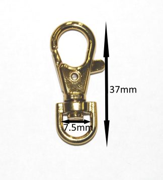 37mm Lobster C Clasps Gold