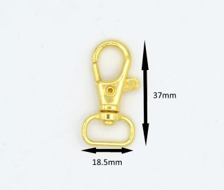 37mm Lobster D Type 2 Clasps Gold
