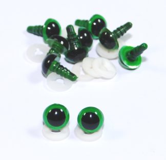 9mm Green Eyes Plastic Backs