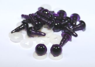 Pack of 10 Pairs - 9mm Purple Dome Eyes with Plastic Backs