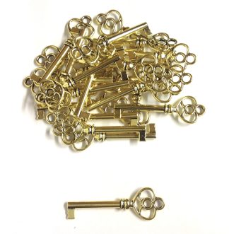 Clover Keys - Gold - Metal Santa Charms Steampunk