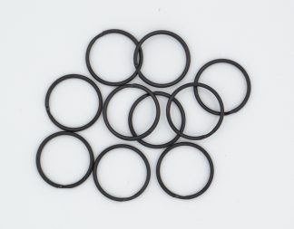 Pack of 10 - BLACK - 25mm Round - Double Loop Split Ring for Keyrings