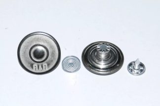 20mm A&A Silver Jean Buttons - Hammer On Studs & Pins