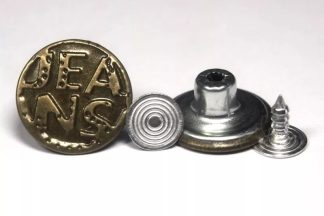 17mm Dotted Jeans Bronze Jean Buttons - Hammer On Studs & Pins