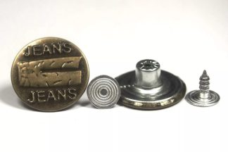 20mm Jeans With Jeans Bronze Jean Buttons - Hammer On Studs & Pins