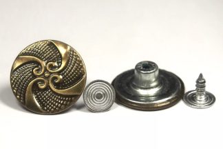 20mm Regency Bronze Jean Buttons - Hammer On Studs & Pins