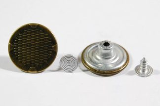 20mm Rough Bronze Jean Buttons - Hammer On Studs & Pins