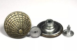 20mm Web Bronze Jean Buttons - Hammer On Studs & Pins