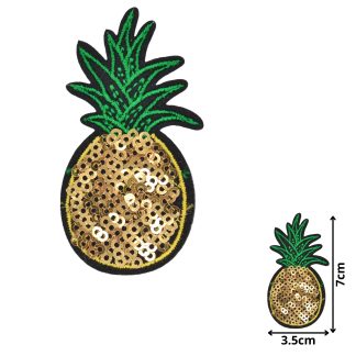 Pineapple (SEQ043) - Sequin Embroidered Patches