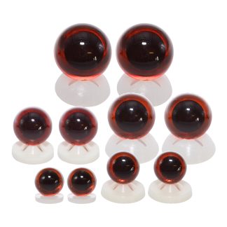 Transparent Dark Amber Eyes Plastic Backs
