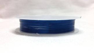 Pack of 1 Roll - 0.38mm x 10m Midnight Blue Steel Tiger Tail Beading Wire