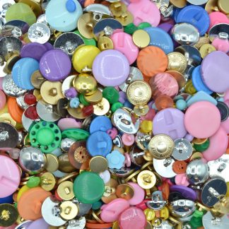 Pack of 100g - SHAPED & SPARKLES - Mixed Sizes and Lovely Coloured Various Shaped Buttons
