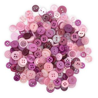 Tiny Pink & Plum Buttons - Mixed Small Sizes