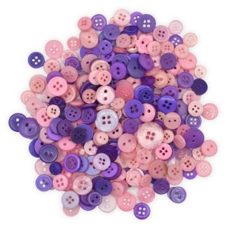 Tiny Pink & Purple Buttons - Mixed Small Sizes