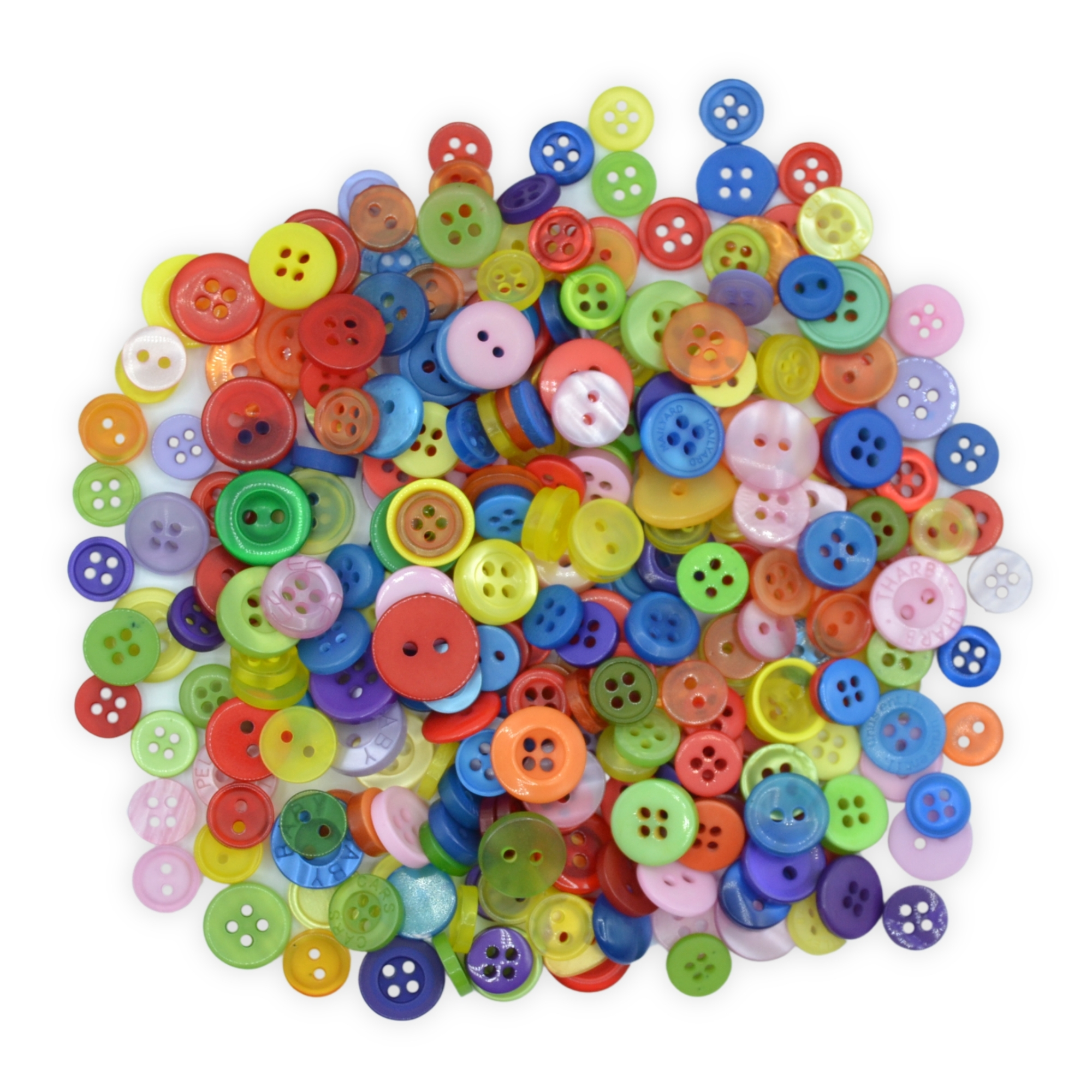 Tiny Rainbow Mix Buttons - Mixed Small Sizes