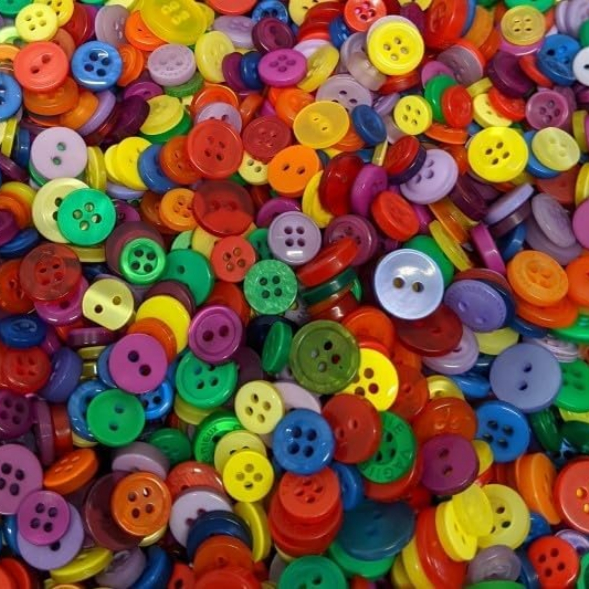 Tiny Rainbow Mix Buttons - Mixed Small Sizes - Image 3