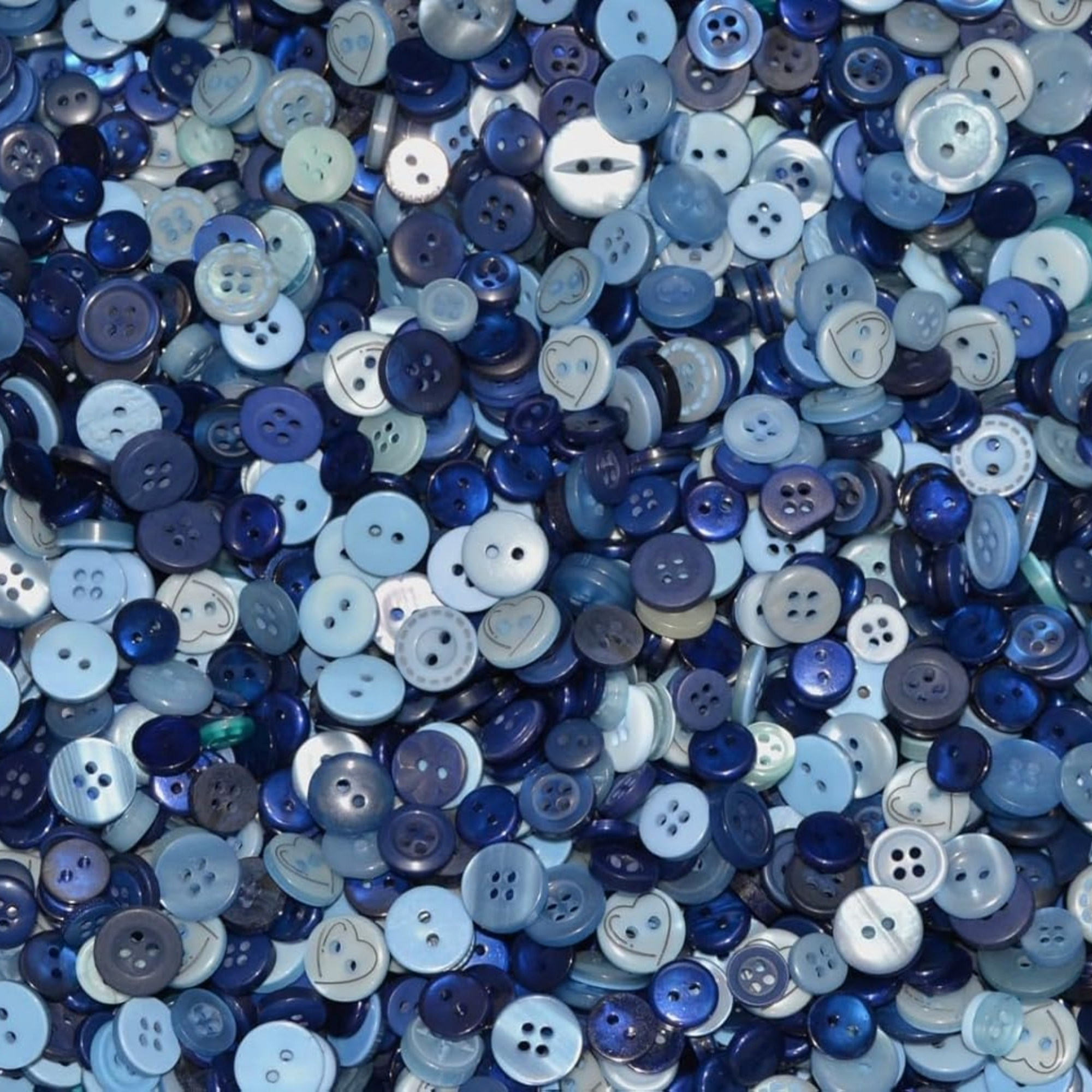 Tiny Shades of Blue Buttons - Mixed Small Sizes - Image 3