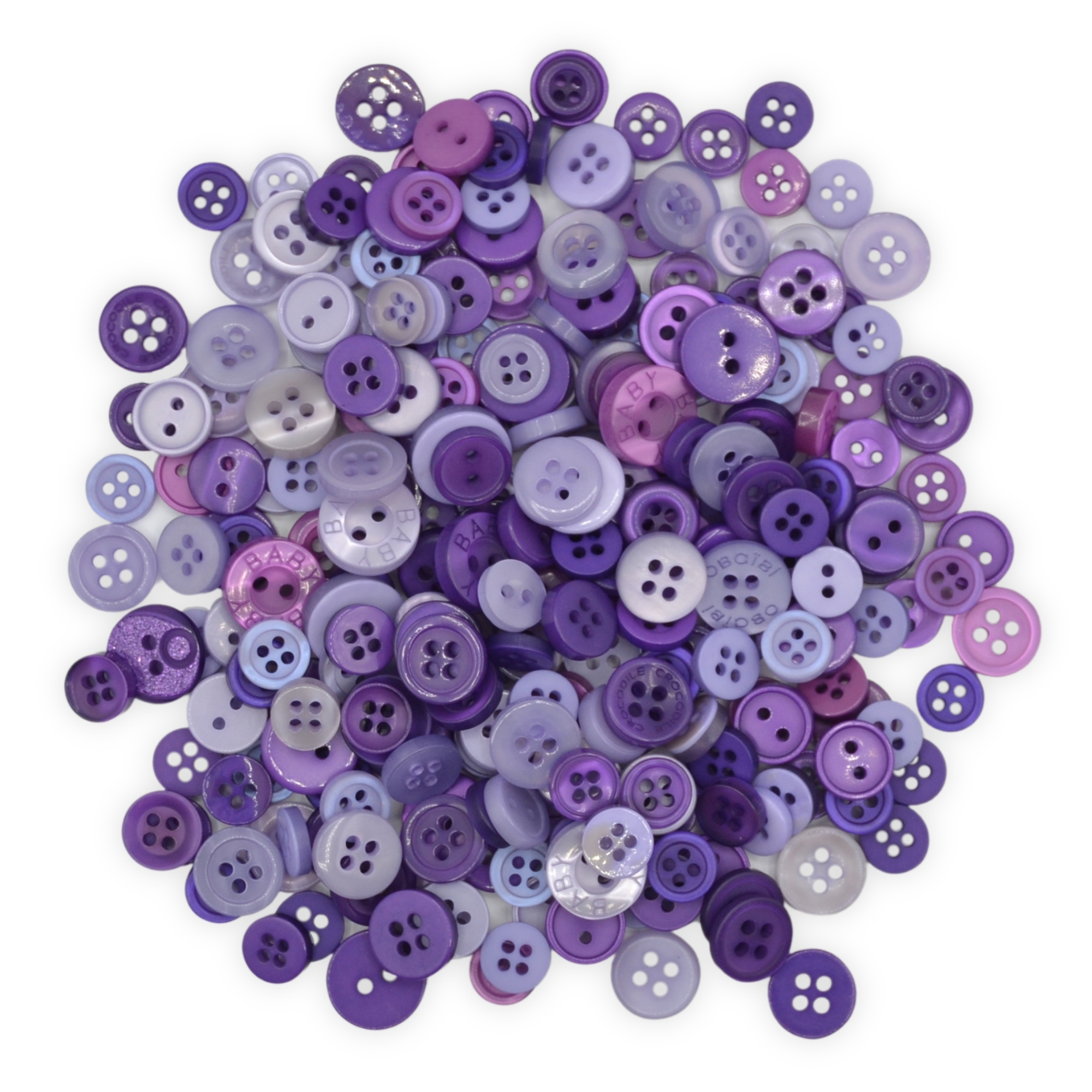 Tiny Shades of Purple Buttons - Mixed Small Sizes