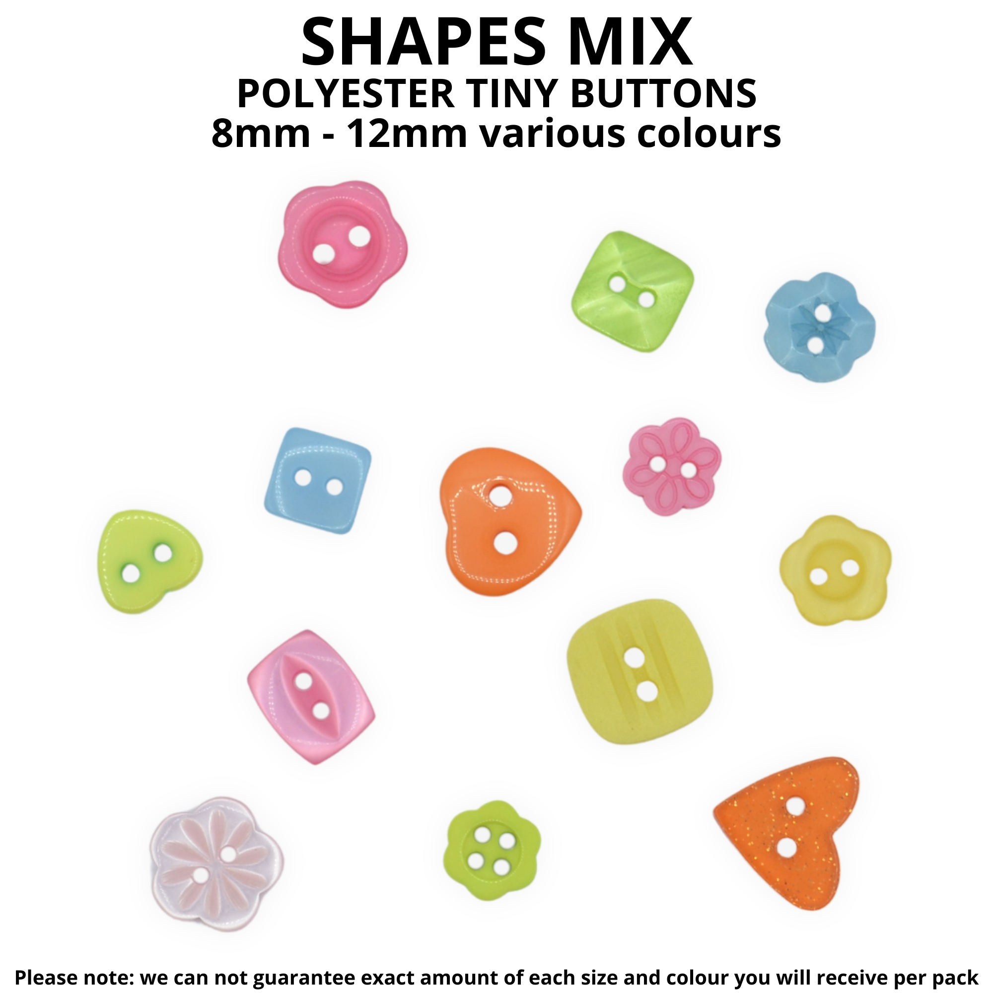 Tiny Shapes Mix Buttons - Mixed Small Sizes - Image 2