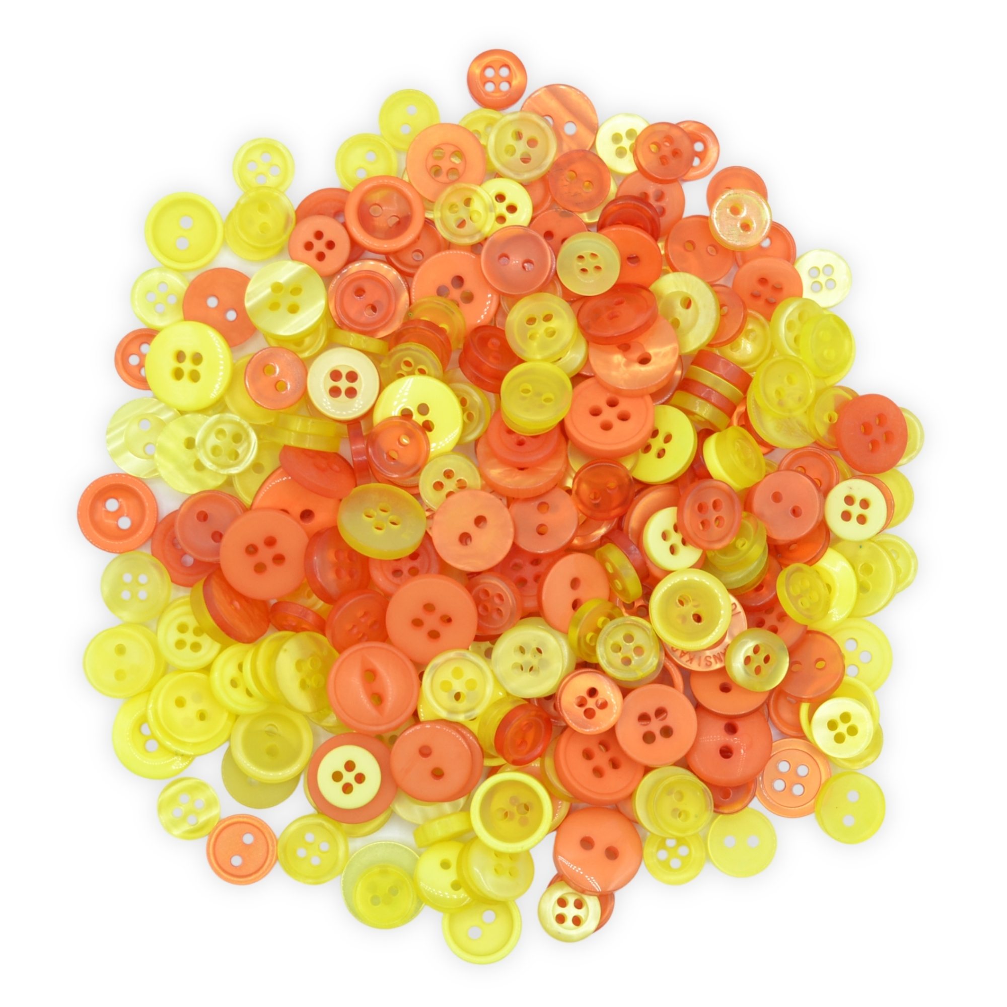 Tiny Yellow & Orange Buttons - Mixed Small Sizes