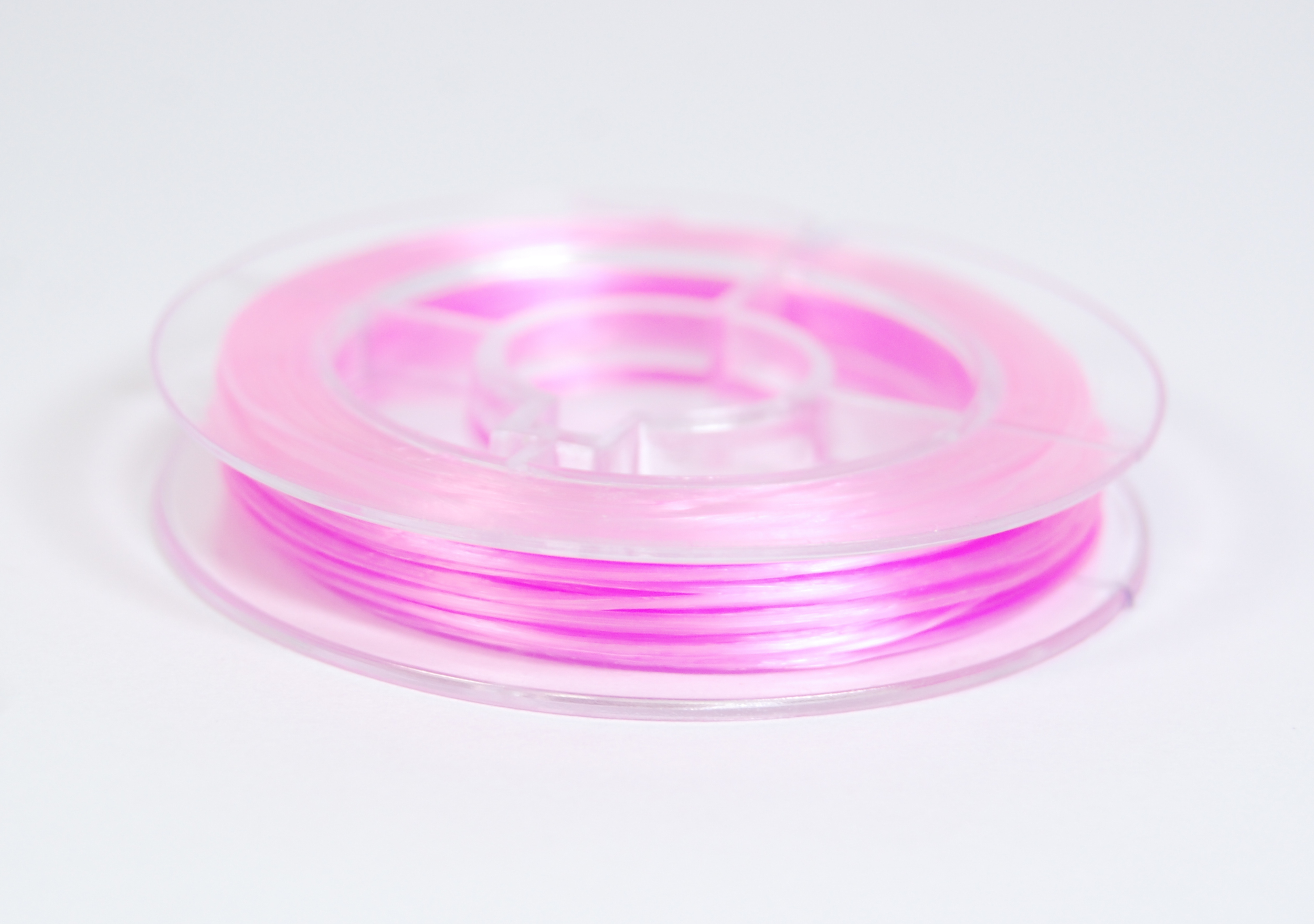 Pack of 1 Roll - 0.8mm x 10m Pink Elastic Strong & Stretchy Beading Wire