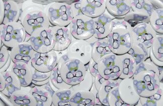 Children's Printed Wooden Buttons (Cat - 20mm)
