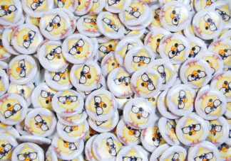 Children's Printed Wooden Buttons (Chick - 20mm)