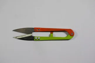 Sewing Thread Cutters Scissors Embroidery Snips - Orange/ Light Green - Metal Handles