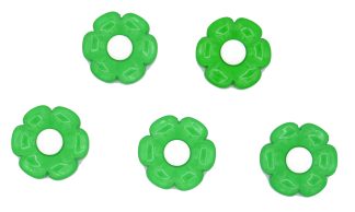 29mm Green Flower Shank Button with White Centre - Sewing Clown Decoration