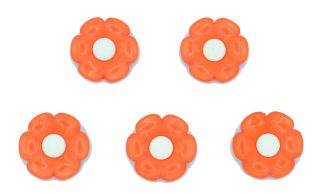 29mm Orange Flower Shank Button with White Centre - Sewing Clown Decoration