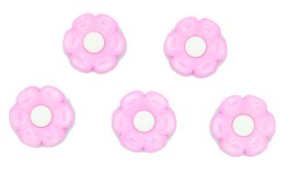 29mm Pink Flower Shank Button with White Centre - Sewing Clown Decoration