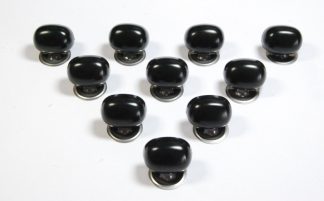 Pack of 10 - 22mm x 17mm Black Oval Noses Metal Backs - Character Animal Safety Nose for Soft Toys & Teddy Bears
