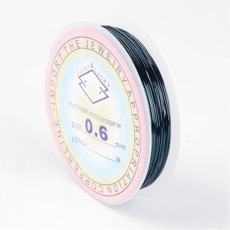 Pack of 1 - Steel Blue 0.6mm x 6m Copper Wire | For Jewellery Making and Crafts