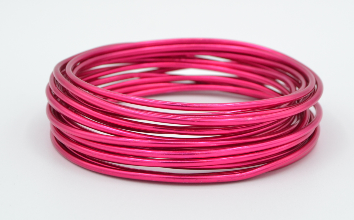 Pack of 1 - Cerise Pink 3mm x 5m Aluminium Wire - CelloExpress