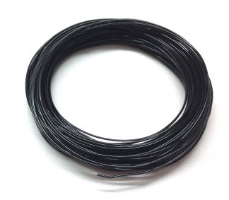 Pack of 1 - Black 1.0mm x 20m Aluminium Wire