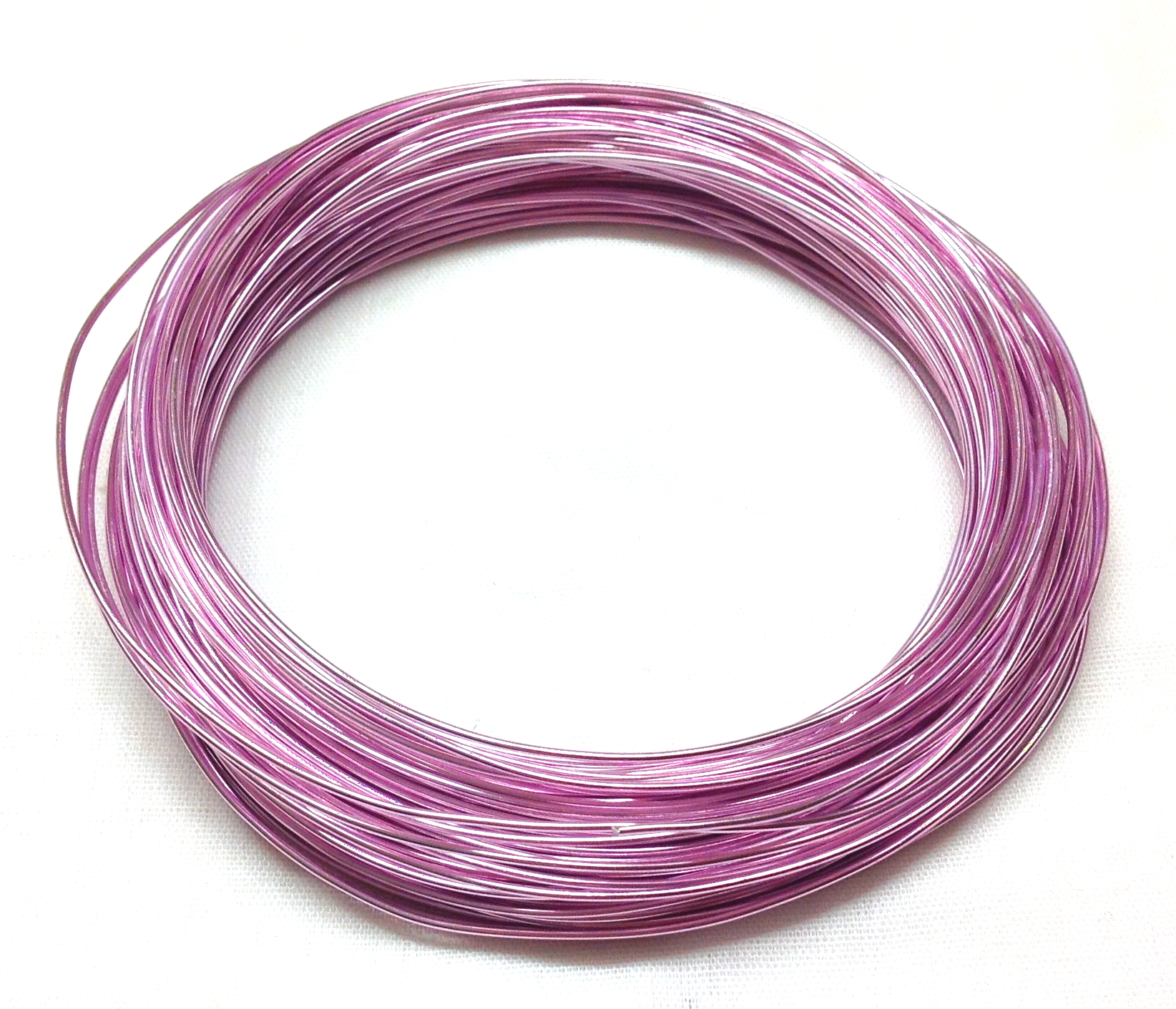 Pack of 1 - Pearl Pink 1.0mm x 20m Aluminium Wire