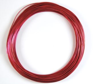 Pack of 1 - Wine Red 1.0mm x 20m Aluminium Wire