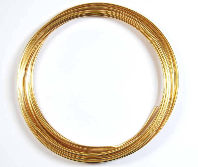 Pack of 1 - Champagne Yellow 1.5mm x 10m Aluminium Wire