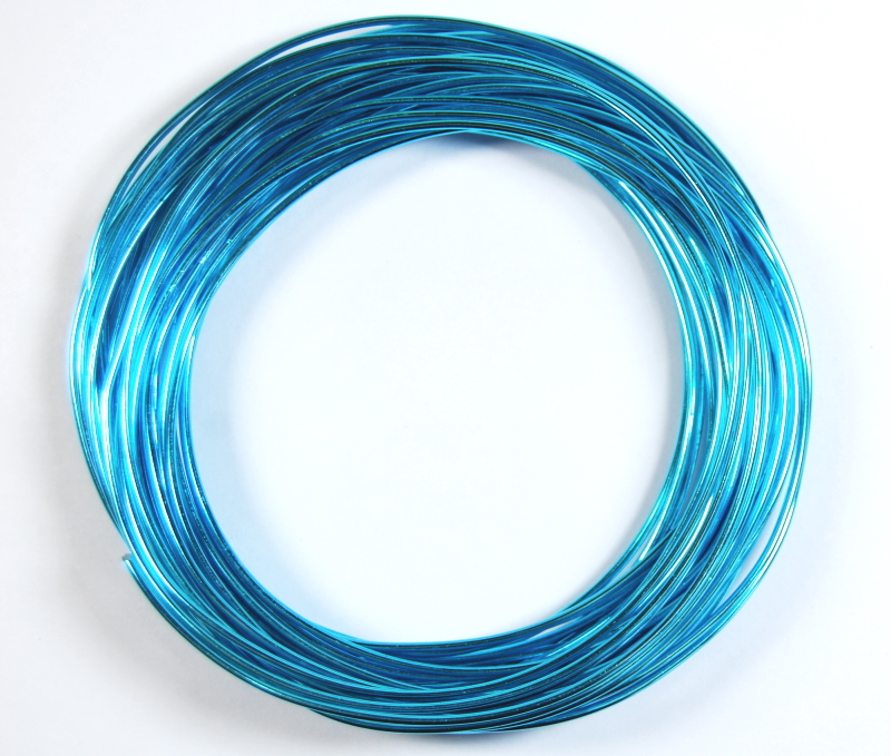 Pack of 1 - Deep Sky Blue 1.5mm x 10m Aluminium Wire