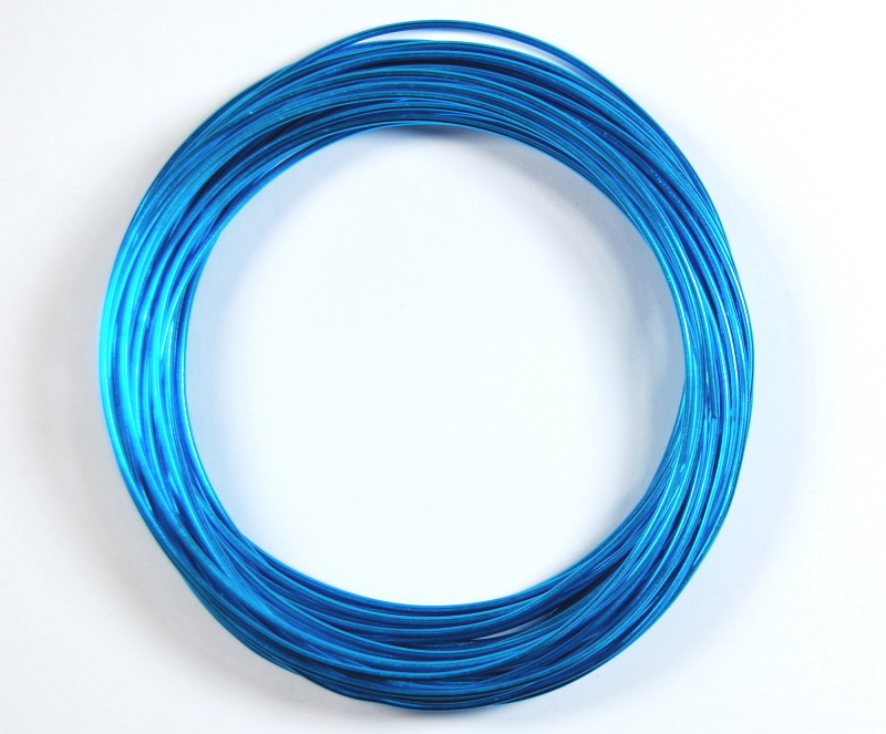 Pack of 1 - Dodger Blue 1.5mm x 10m Aluminium Wire