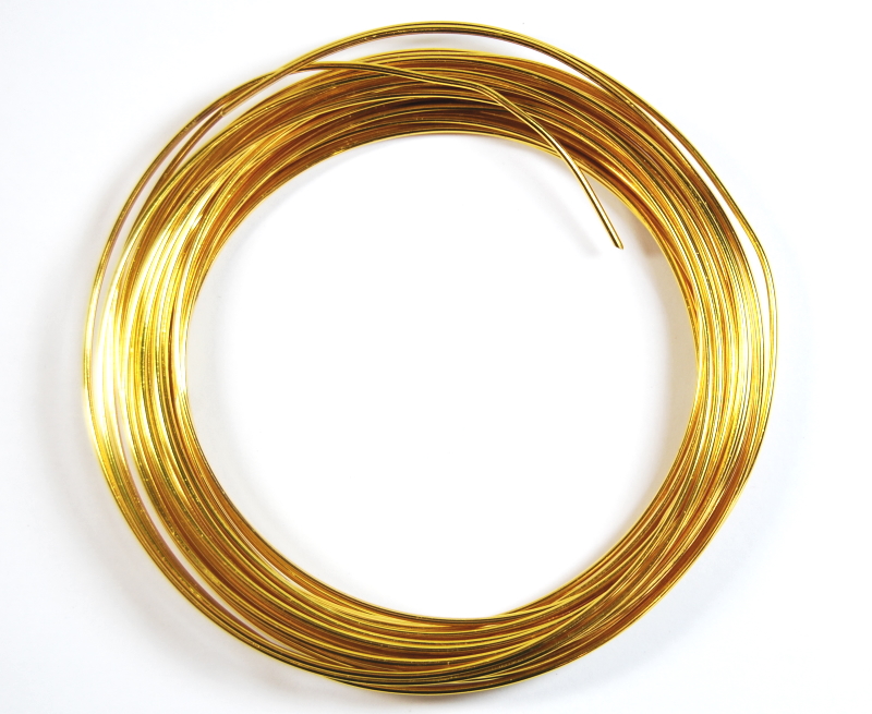 Pack of 1 - Gold 1.5mm x 10m Aluminium Wire