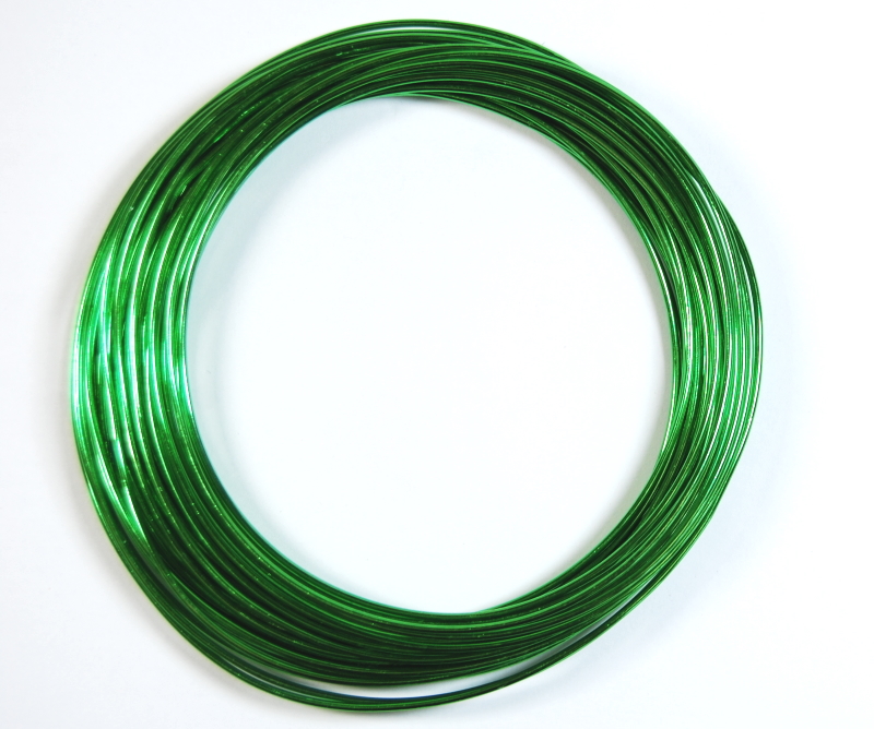 Pack of 1 - Green 1.5mm x 10m Aluminium Wire