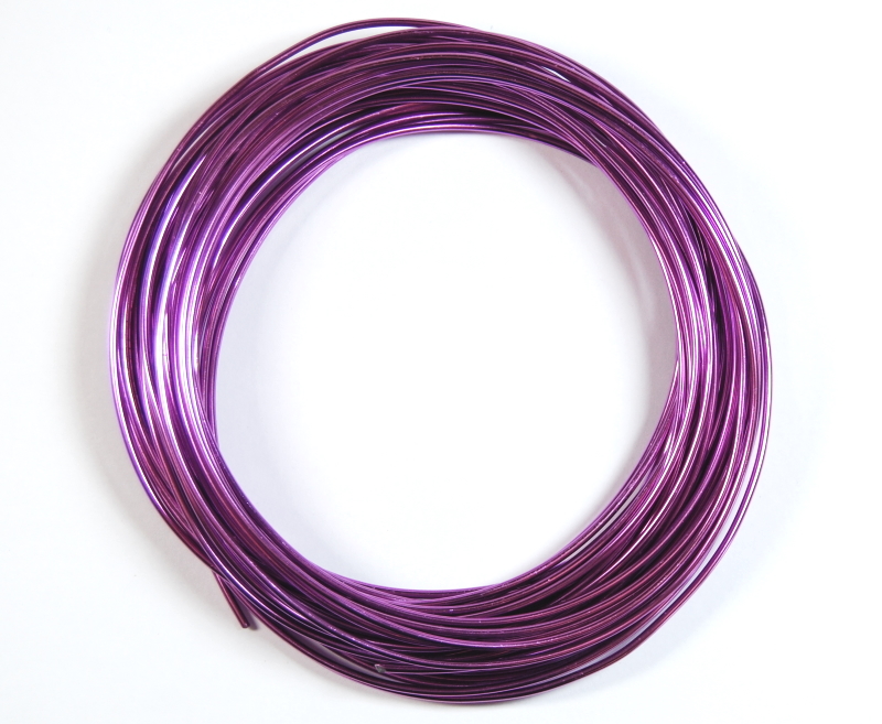 Pack of 1 - Lilac 1.5mm x 10m Aluminium Wire