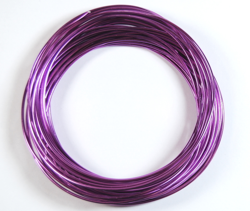 Pack of 1 - Purple 1.5mm x 10m Aluminium Wire