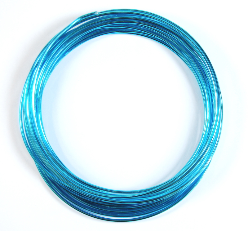 Pack of 1 - Deep Sky Blue 1.5mm x 5m Aluminium Wire