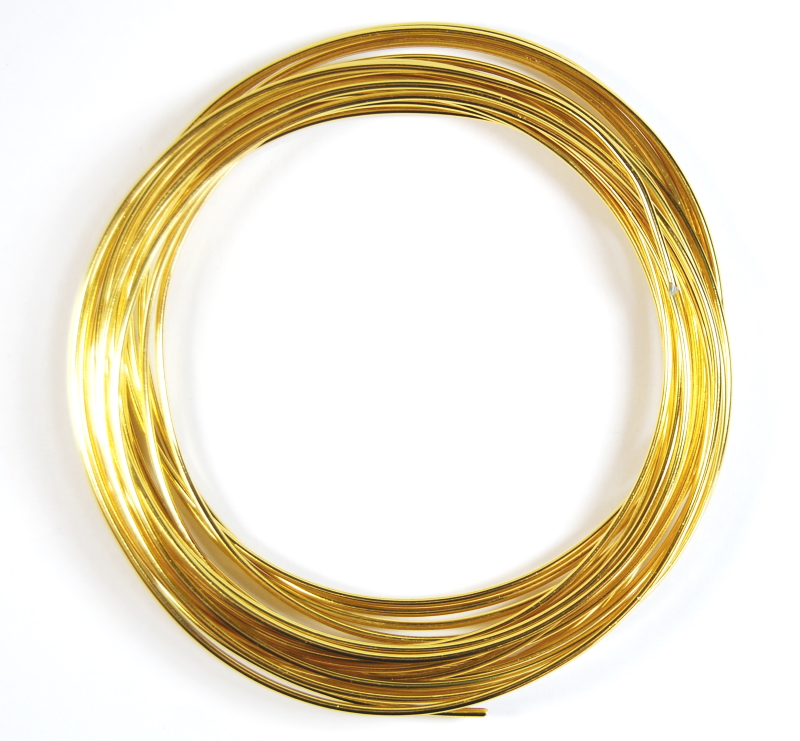 Pack of 1 - Yellow Gold 1.5mm x 5m Aluminium Wire