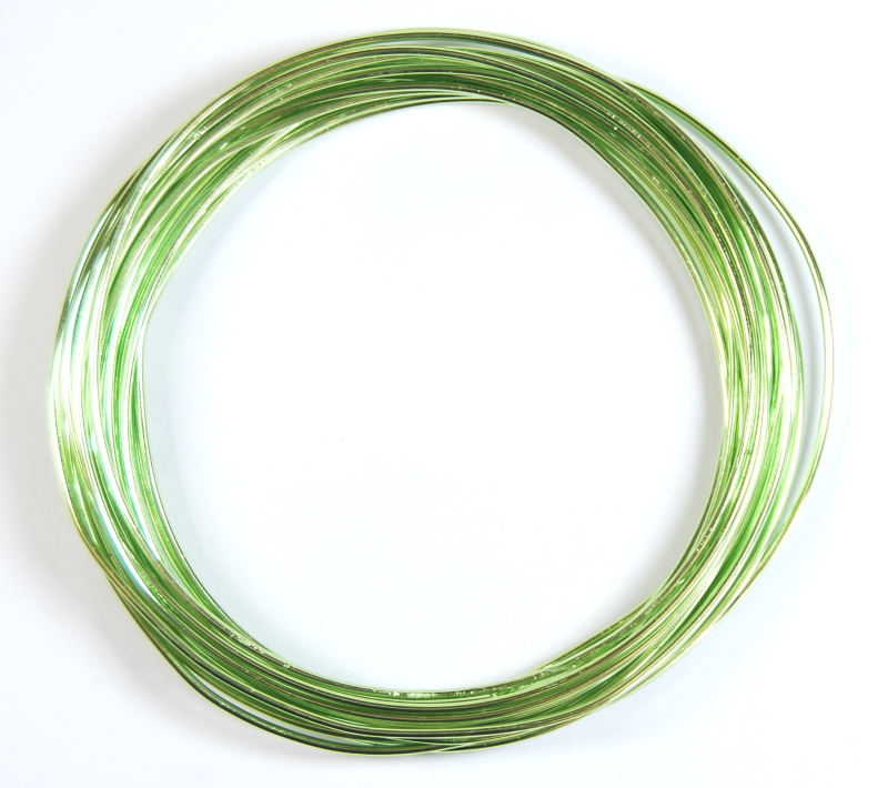 Pack of 1 - Light Green 1.5mm x 5m Aluminium Wire